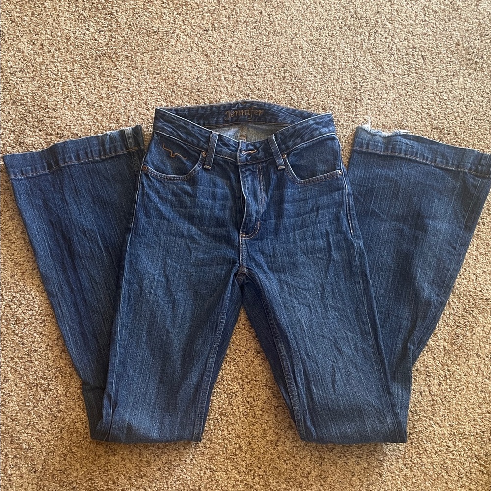 Kimes Ranch Dark Blue Flare Jeans